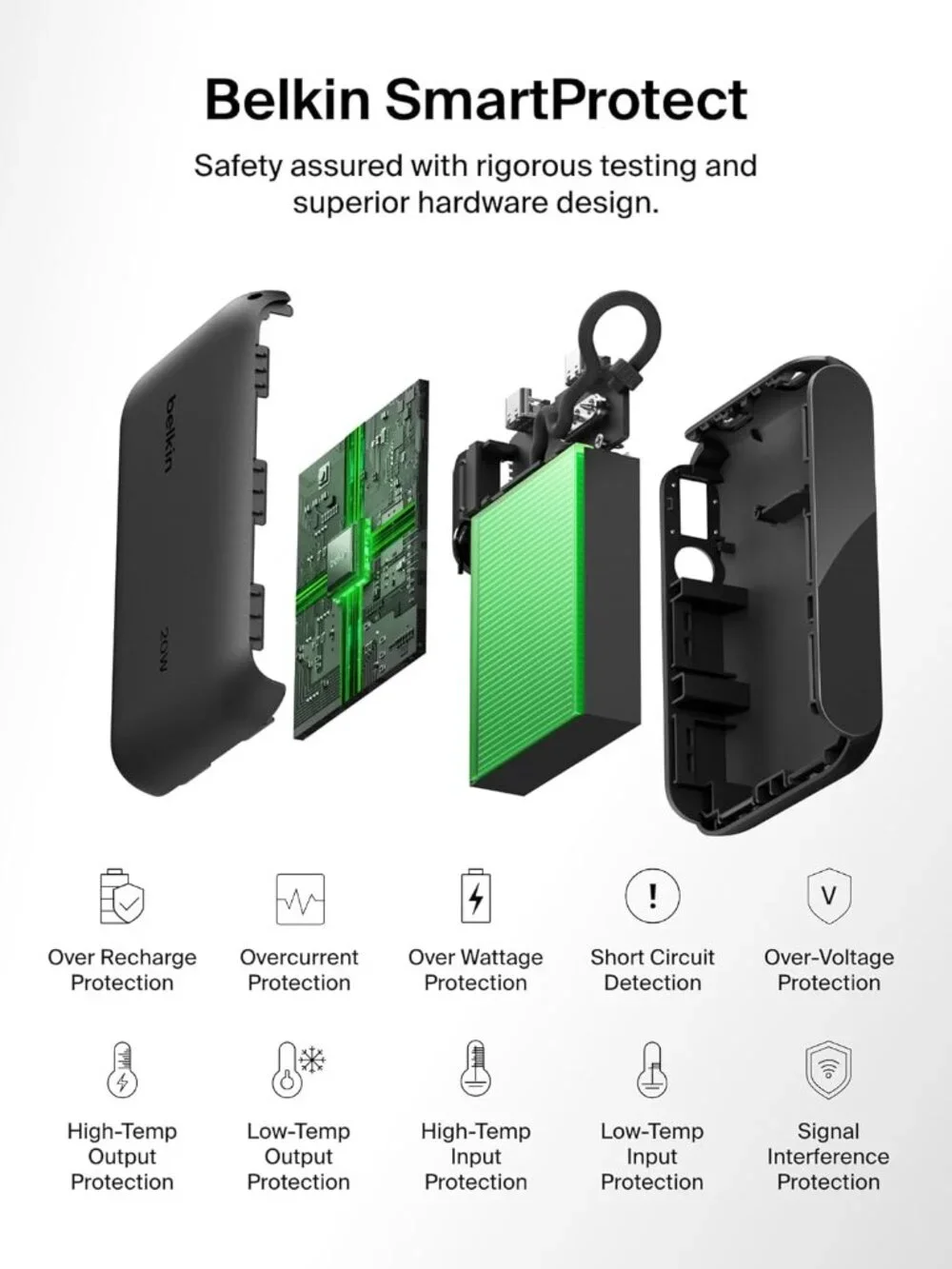 Belkin Slim 10,000mAh USB-C Portable Charger Power Bank - Black - Picture 5 of 10